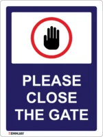 EGL 0665 School Sign – Please Close The Gate Sign
