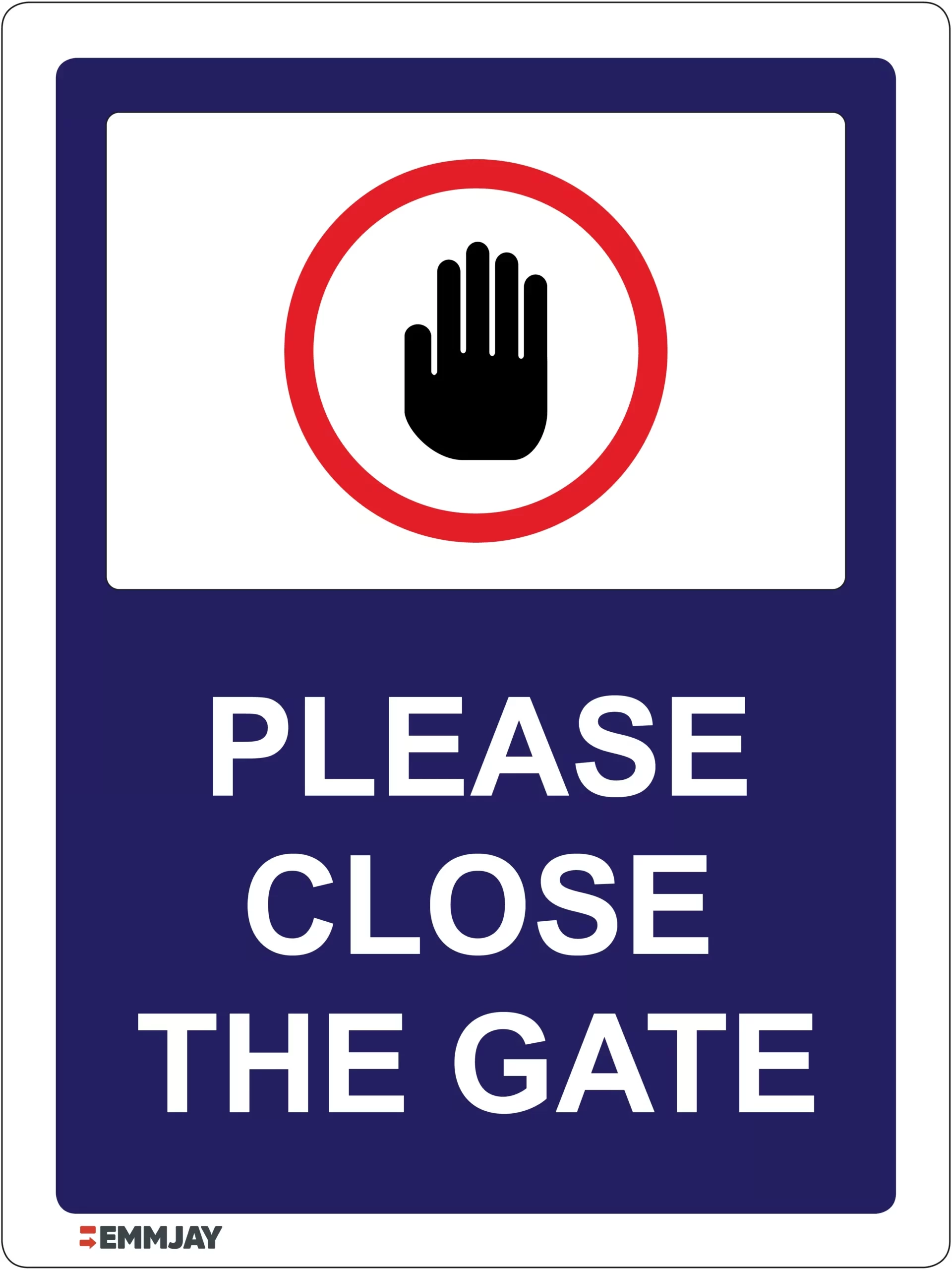 Workplace Safety Signs - Emmjay - Please close the gate Sign