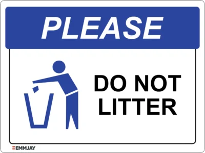 EGL 0666 School Sign – Please Do Not Litter Sign