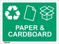 EGL 0671 School Sign – Recycle Paper and Cardboard Sign