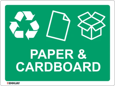 EGL 0671 School Sign – Recycle Paper And Cardboard Sign