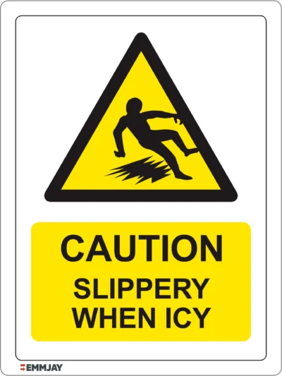 EGL 0157 Information – Caution SLIPPERY WHEN ICY SIGN