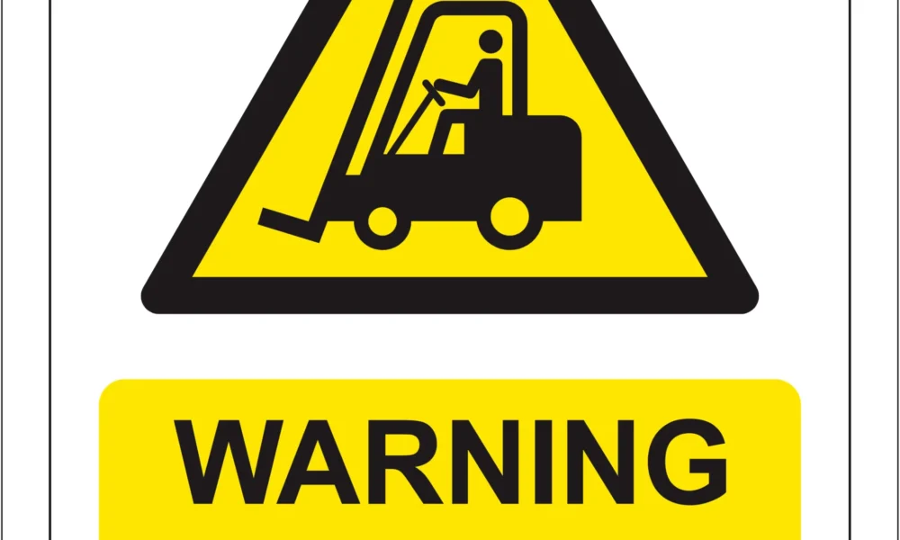 Workplace Safety Signs - Emmjay - Warning - Forklifts operating in this Area Sign