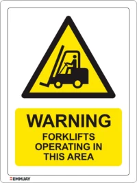 EGL 0702 WARNING – Forklifts Operating in This Area Sign
