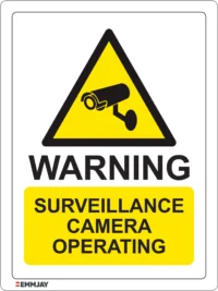 EGL 0703 WARNING – Surveillance Camera Operating Sign- Style 1