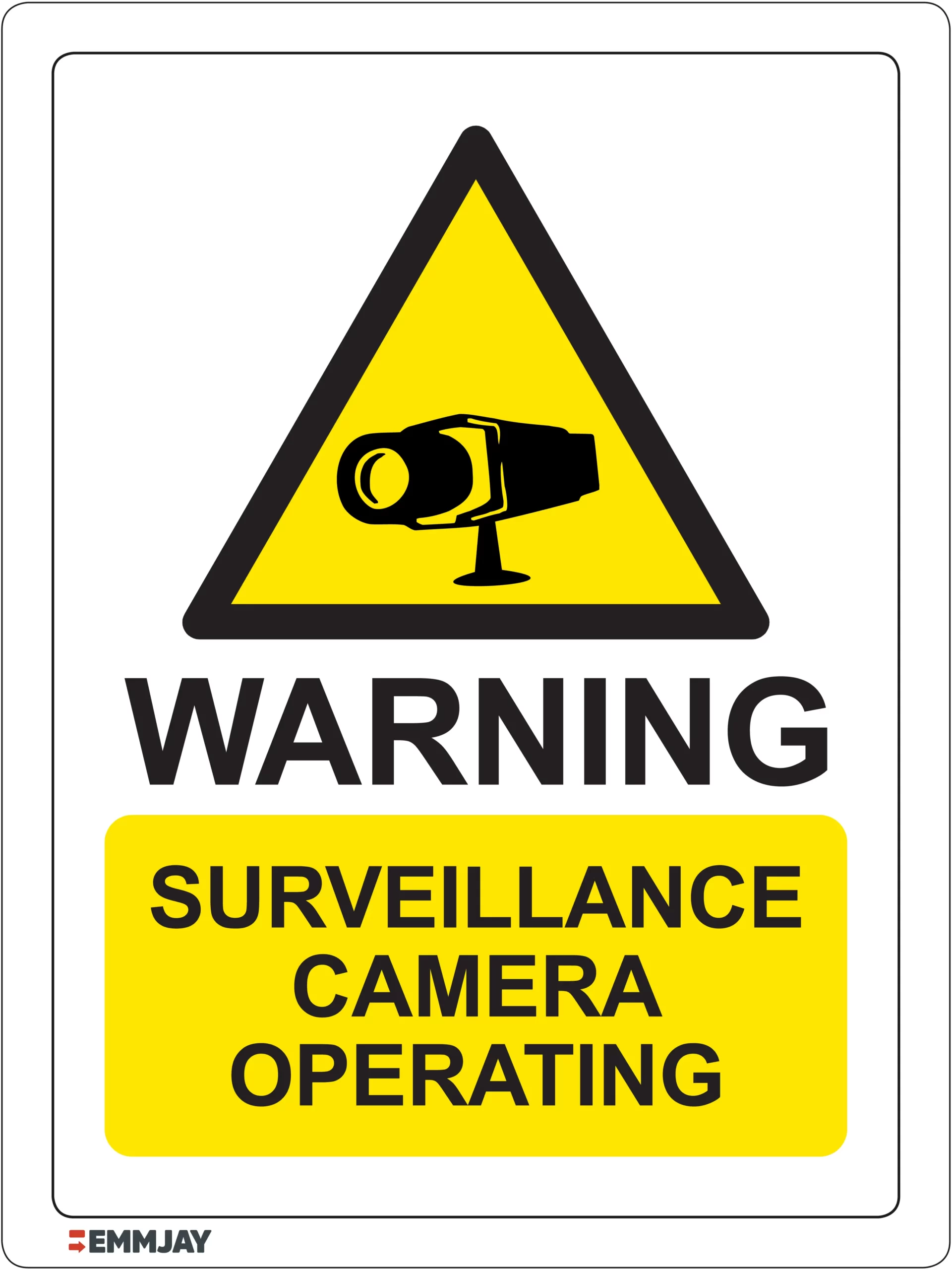 Workplace Safety Signs - Emmjay - Warning - Surveillance camera operating Sign