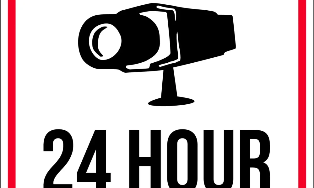 Workplace Safety Signs - Emmjay - Warning - 24 hour video surveillance Sign