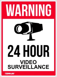 EGL 0712 WARNING – 24 Hr Video Surveillance Sign