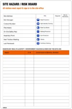 HZ003 – Site Hazard/ Risk Board