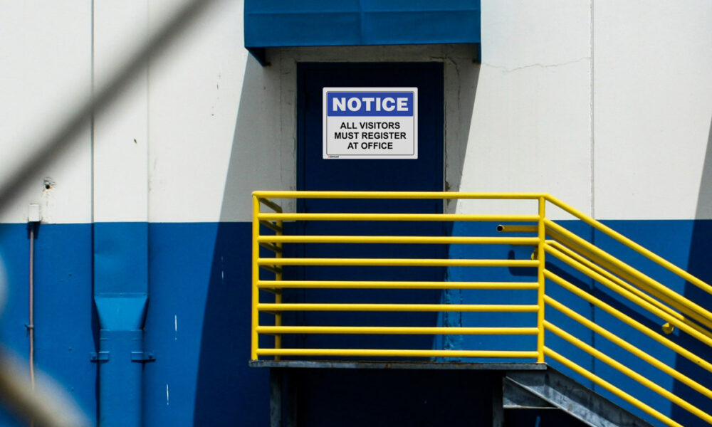 Workplace Safety Signs - Emmjay - Notice Sign in an Industrial Building Sign