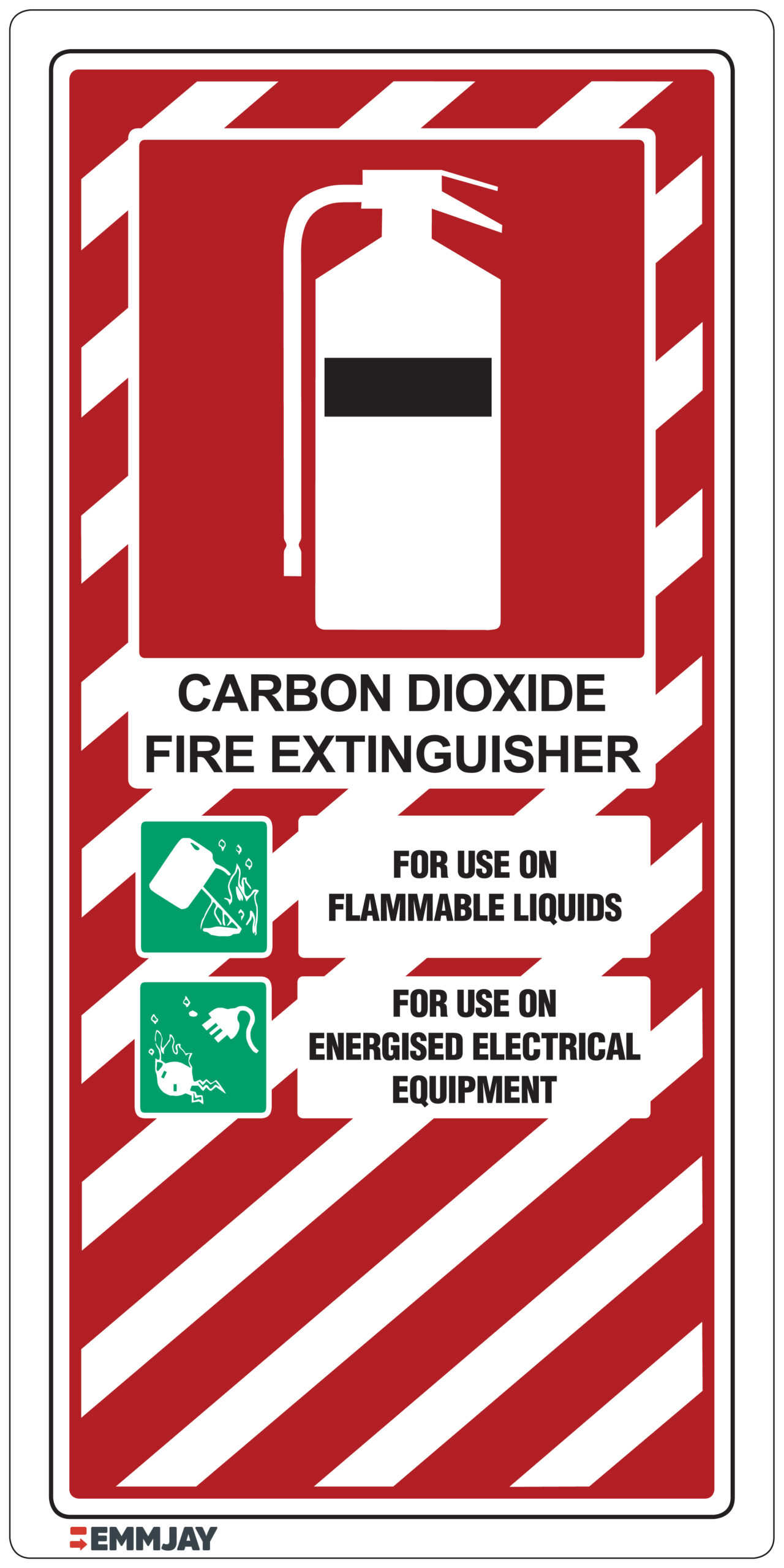 Workpalce Safety Signs - Emmjay - Fire Extinguishers - Carbon Dioxide Sign