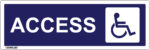 EGL 0100 Information – Access for the Disabled Sign