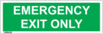 EGL 0103 Information – Emergency Exit Only Sign