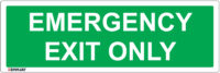 EGL 0103 Information – Emergency Exit Only Sign