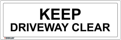EGL 0109 Information – Keep Driveway Clear Sign
