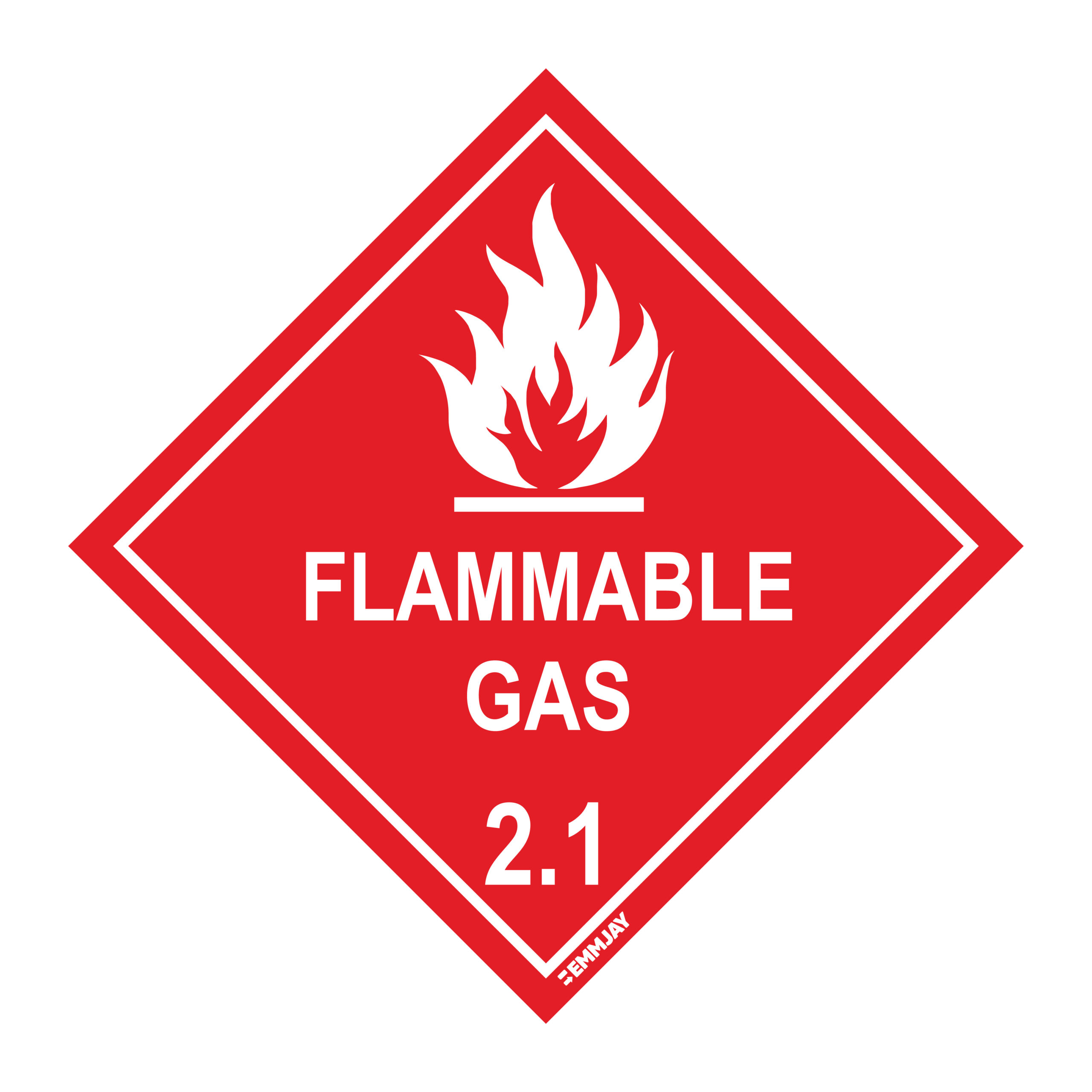 Workpalce Safety Signs - Emmjay - Flammable Gas 2.1 Sign