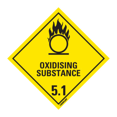 EGL 0249 HAZCHEM – Oxidising Substance 5.1 Sign