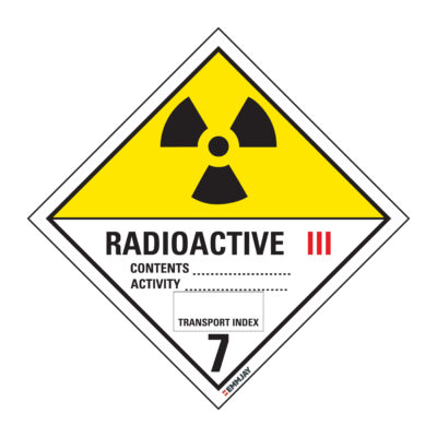 EGL 0252 HAZCHEM – Radioactive III Sign