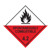 EGL 0255 HAZCHEM – Spontaneously Combustible 4.2 Sign