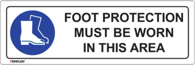EGL 0303 Mandatory – Foot Protection Must Be Worn In This Area Sign