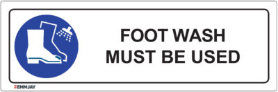EGL 0304 Mandatory – Foot Wash Must Be Used Sign