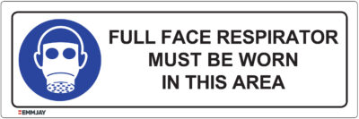 EGL 0305 Mandatory – Full Face Respirator Must Be Worn In This Area Sign