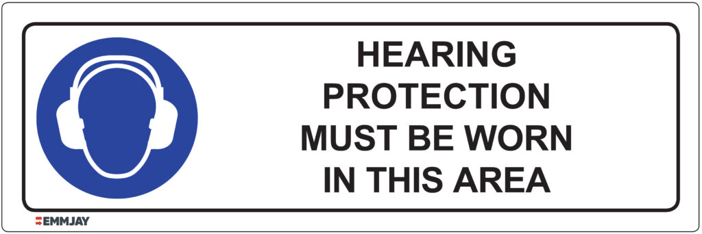 Hearing Protection Must Be Worn In This Area Sign | 0310 - Emmjay Ltd