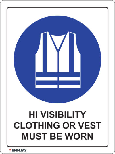 EGL 0346 Mandatory – Hi Visibility Clothing Or Vest Must Be Worn Sign
