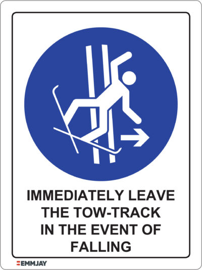 EGL 0348 Mandatory – Immediately Leave The Tow-Track In The Event Of Falling Sign