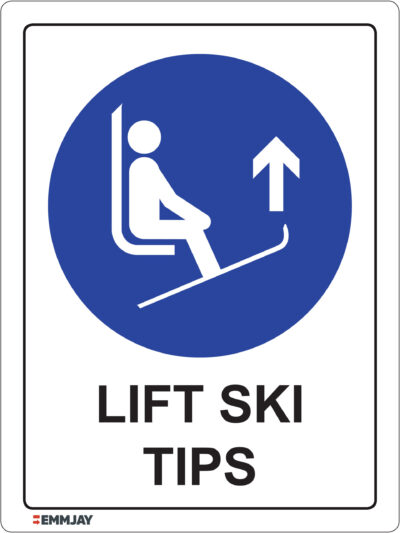 EGL 0350 Mandatory – Lift Ski Tips Sign