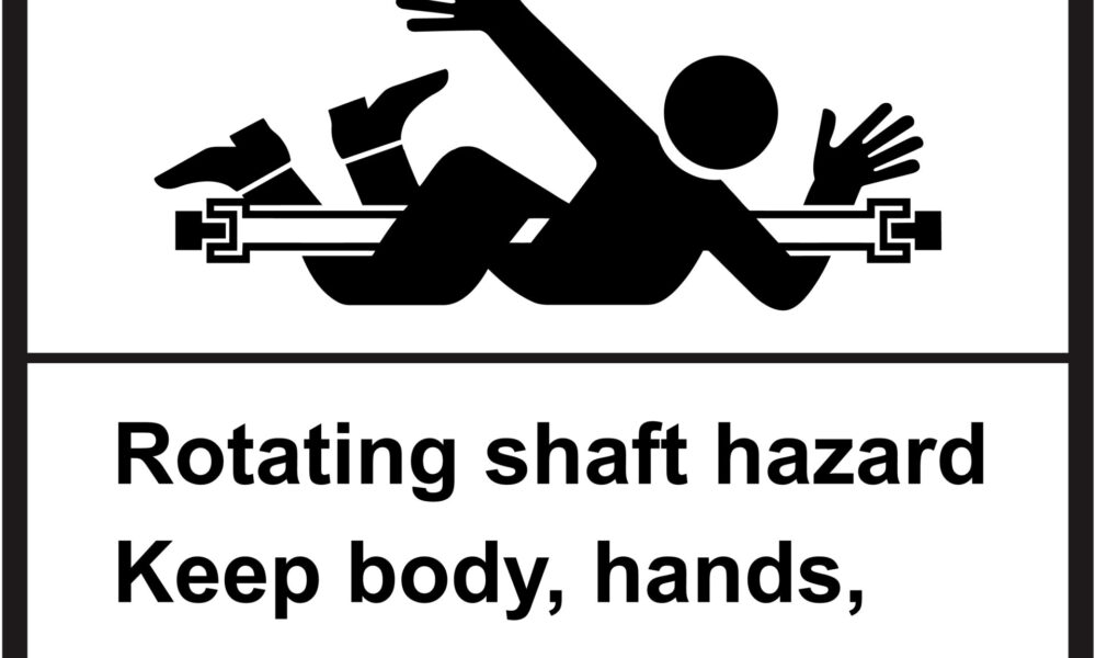 Workpalce Safety Signs - Emmjay - Warning - Rotating Shaft Hazard Sign