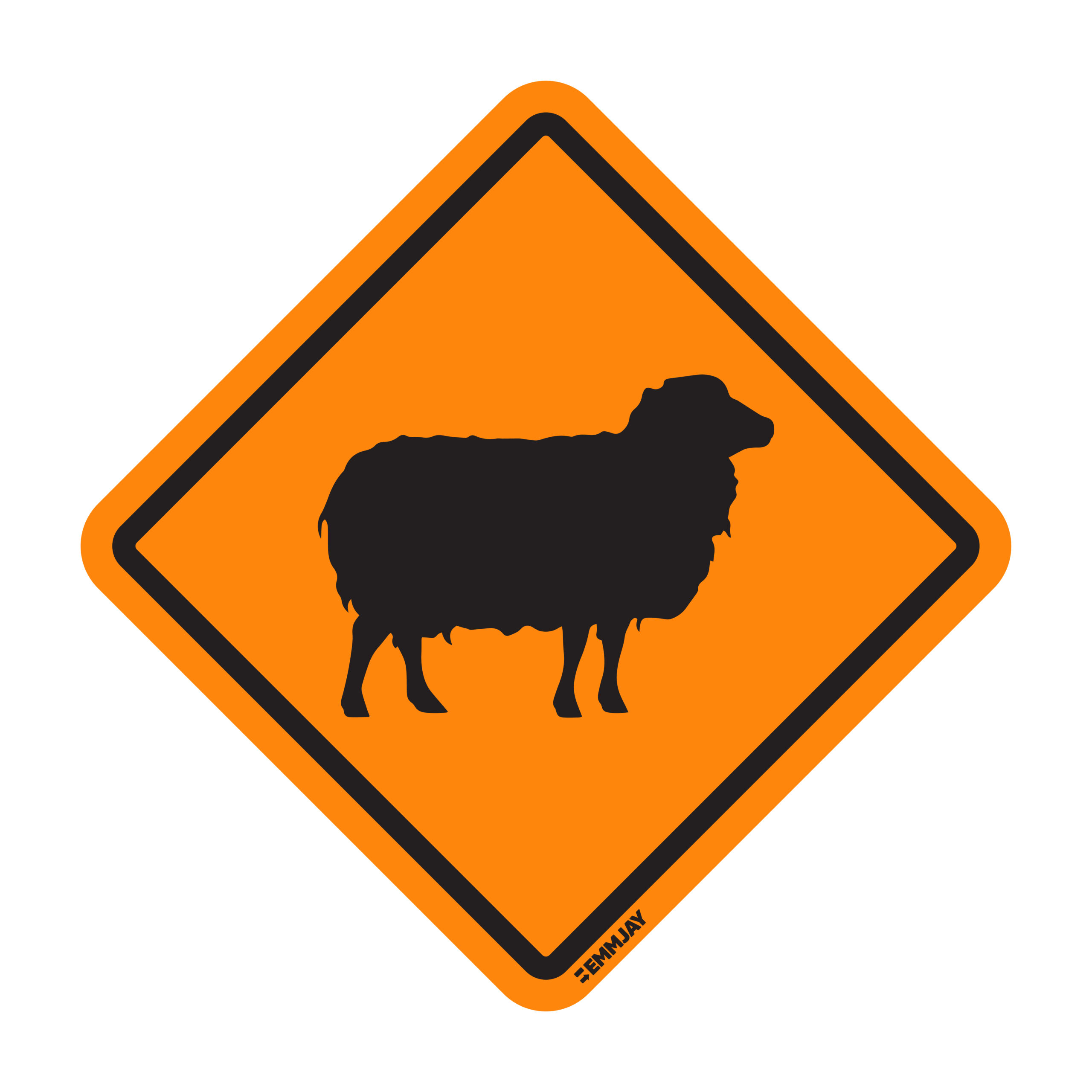 Workpalce Safety Signs - Emmjay - Sheep Triangle Sign