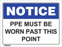 EGL 0453 NOTICE – PPE Must Be Worn Past This Point Sign