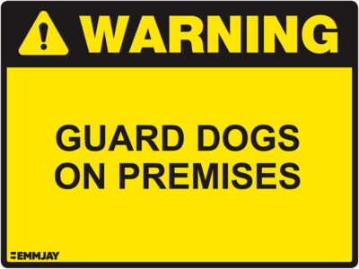 EGL 1004 Warning – Guard Dogs On Premises Sign