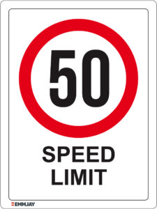 Workpalce Safety Signs - Emmjay - 50 Speed Limit Sign