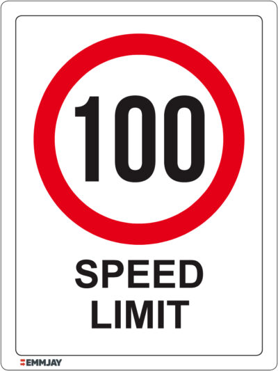 EGL 1009 Prohibition – 100kph Speed Limit Sign