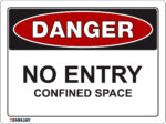 EGL 1033 Danger – NO ENTRY – Confined Space Sign