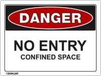 EGL 1033 Danger – NO ENTRY – Confined Space Sign