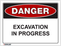 EGL 1037 Danger – Excavation in Progress Sign