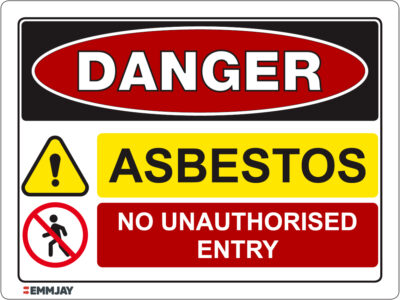 EGL 1057 Danger – Asbestos – No Unauthorised Entry Sign