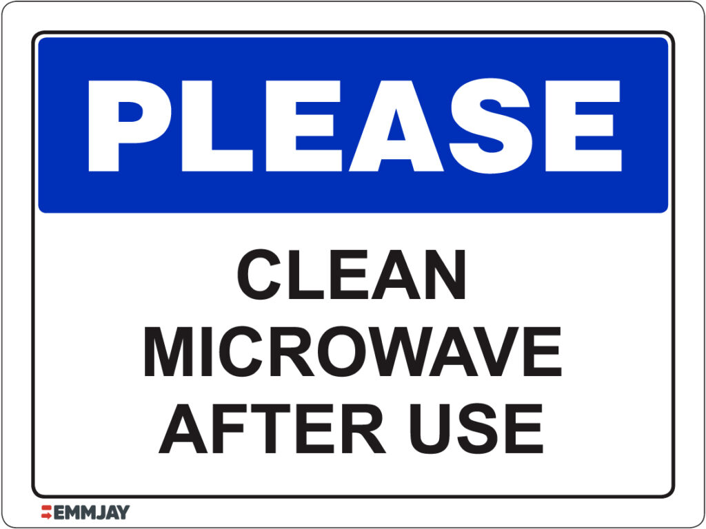 Please - Clean Microwave After Use Sign | 1066 - Emmjay Ltd
