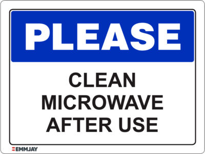 EGL 1066 Please – Clean Microwave After Use Sign