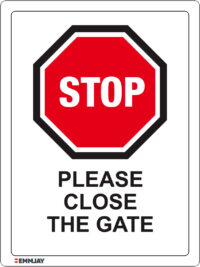 EGL 1070 Stop – Please Close the Gate Sign