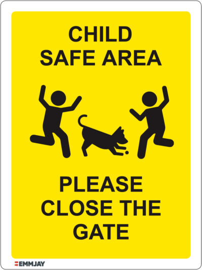 EGL 1077 Child Safe Area – Please Close the Gate Sign