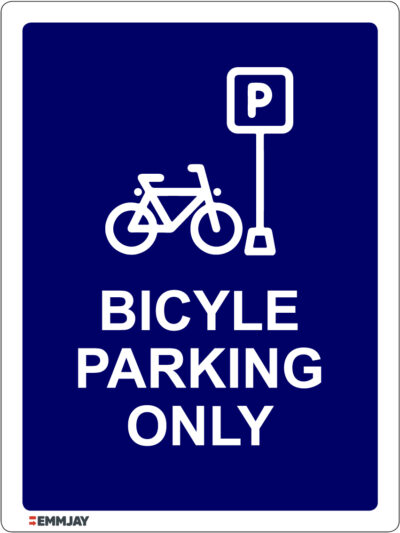 EGL 1105 Bicycle Parking Only Sign – Blue