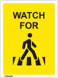 EGL 1113 – Watch for Pedestrians Sign