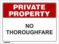 EGL 1129 Private Property – No Thoroughfare Sign