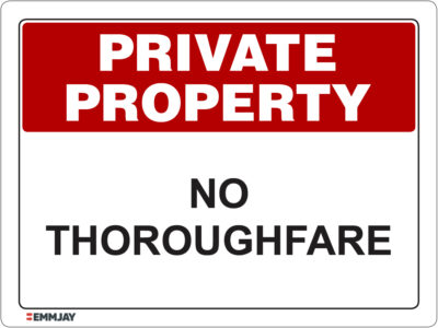 EGL 1129 Private Property – No Thoroughfare Sign