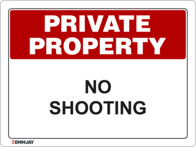 EGL 1130 Private Property – No Shooting Sign