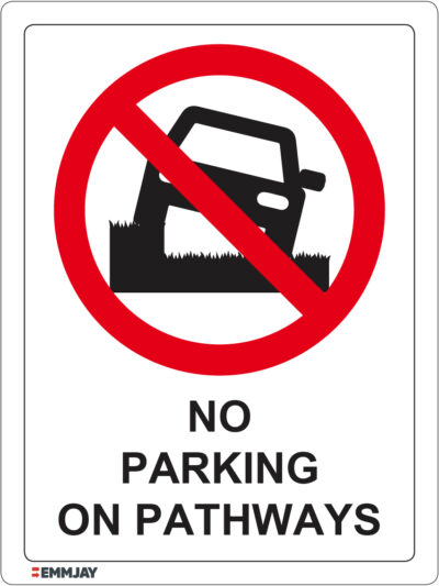 EGL 1135 – No Parking on Pathways Sign